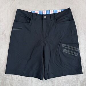 Lululemon Cadence Commute Performance Shorts in Black Striped Men 36 (Tag 38)